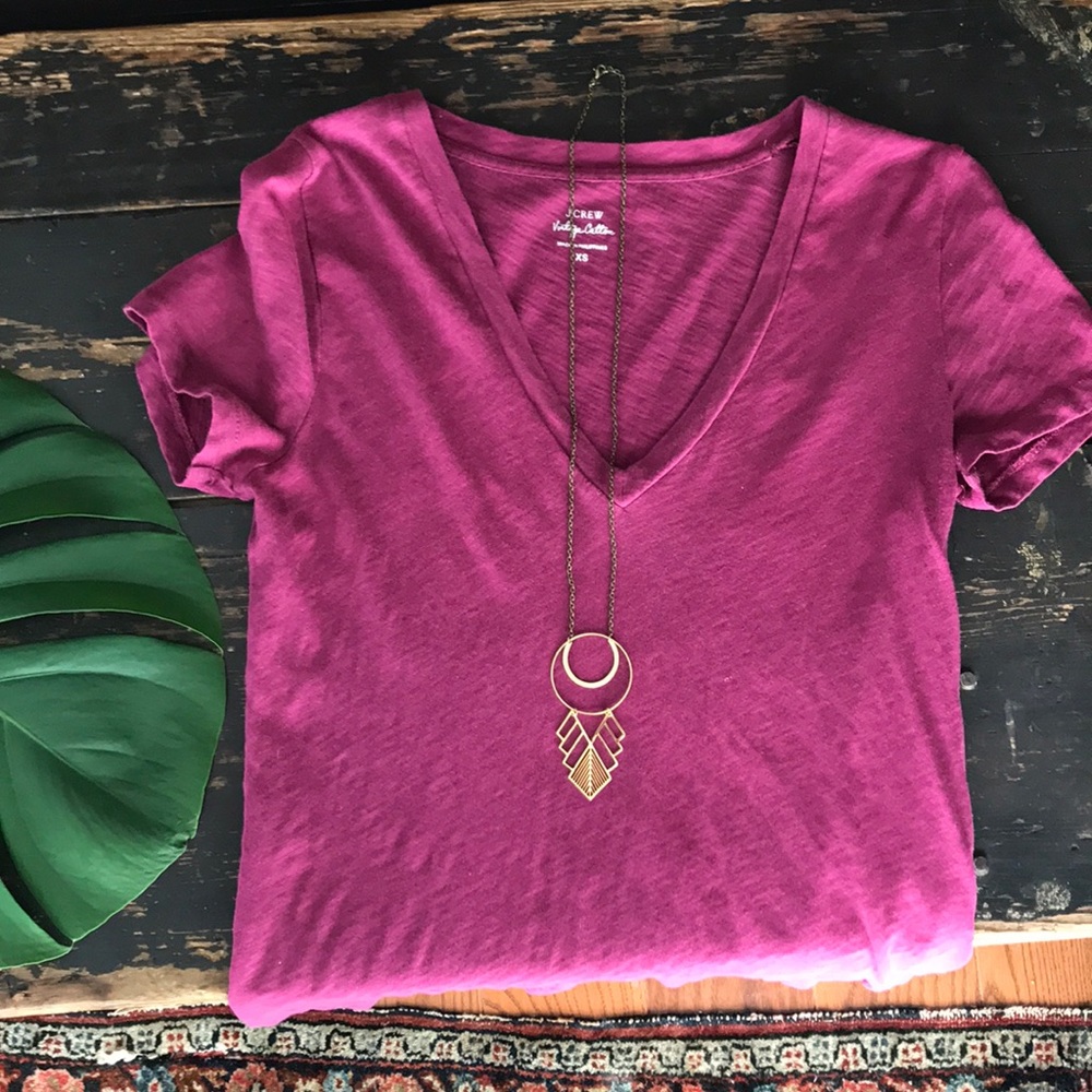Raspberry J Crew vintage cotton tank NWOT XS